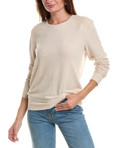 Socialite Shoulder Insert Sweatshirt In Brown