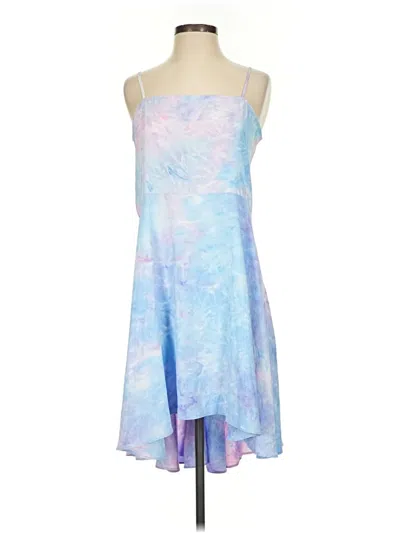 Socialite Sleeveless Top Blue Strapless Neckline Tops