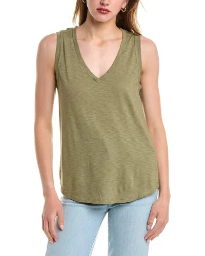 Socialite Slub Tank In Green