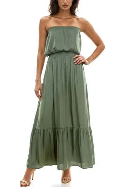Socialite Strapless Tiered Maxi Dress