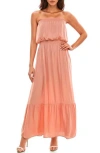 Socialite Strapless Tiered Maxi Dress