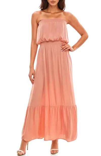 Socialite Strapless Tiered Maxi Dress