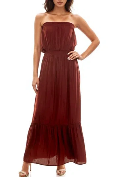 Socialite Strapless Tiered Maxi Dress