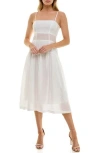 Socialite Tiered Midi Sundress In White