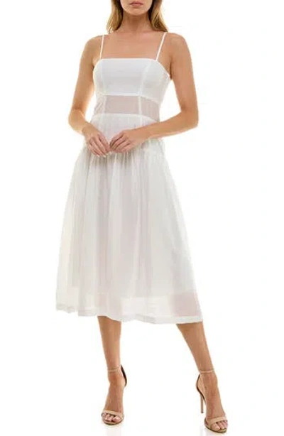 Socialite Tiered Midi Sundress In White