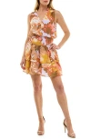 Socialite Tiered Minidress In Multi