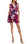 Socialite Tiered Minidress In Purple
