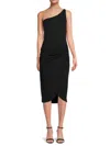 Socialite Women's One Shoulder Bodycon Dress In Black