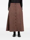Société Anonyme Alex Tweed Midi Skirt In Brown