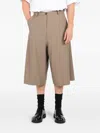 Société Anonyme Belt-loops Tailored Shorts In Neutral