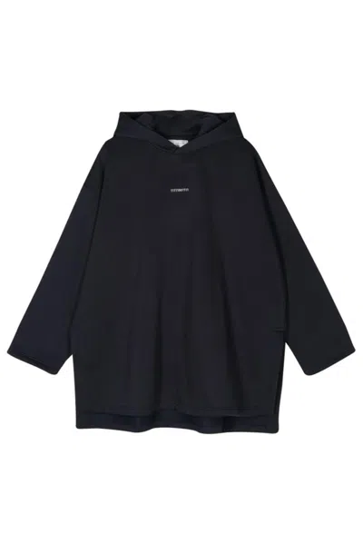 Société Anonyme Big Big Logo-embroidered Hoodie In Blue