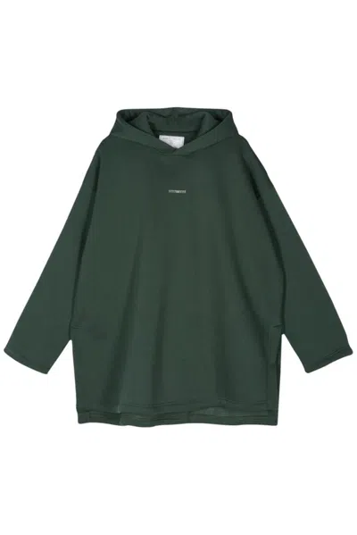 Société Anonyme Big Big Logo Embroidered Drop Shoulder Hoodie In Green