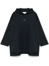 Société Anonyme Big Big Logo-embroidered Hoodie In Blue