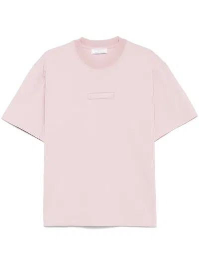 Société Anonyme Binary-embroidered T-shirt In Pink
