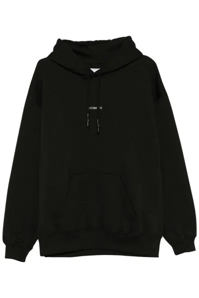 Société Anonyme Binary Logo Embroidered Hoodie In Black