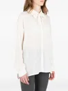 Société Anonyme Bow-neck Button-front Shirt In White