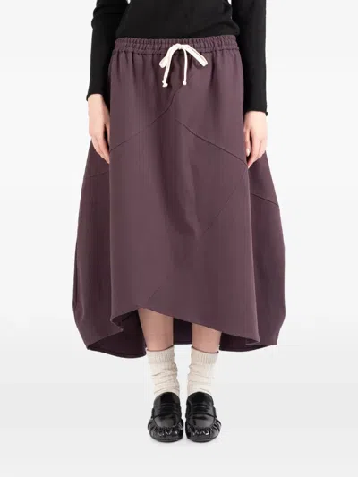 Société Anonyme Bunka Panelled Drawstring Midi Skirt In Purple