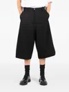 Société Anonyme Button-fly Tailored Shorts In Black