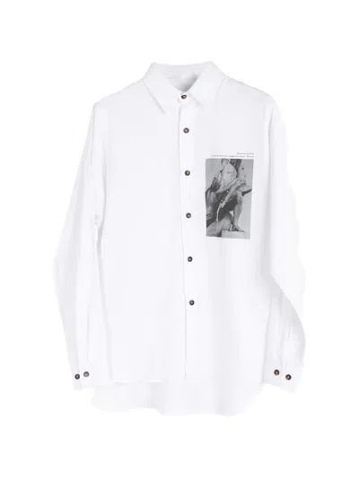 Société Anonyme Button Printed Shirt In White