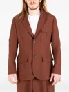 Société Anonyme Buttoned Patch-pocket Jacket In Brown