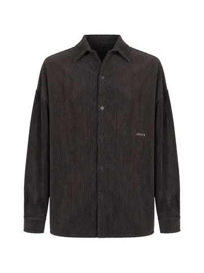Société Anonyme Corduroy Long-sleeve Overshirt In Black
