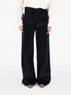 Société Anonyme Corduroy-texture Trousers In Black