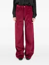 Société Anonyme Corduroy-texture Trousers In Red