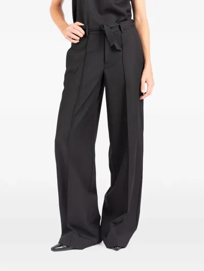 Société Anonyme Dalston Tie-waist Wide-leg Trousers In Black
