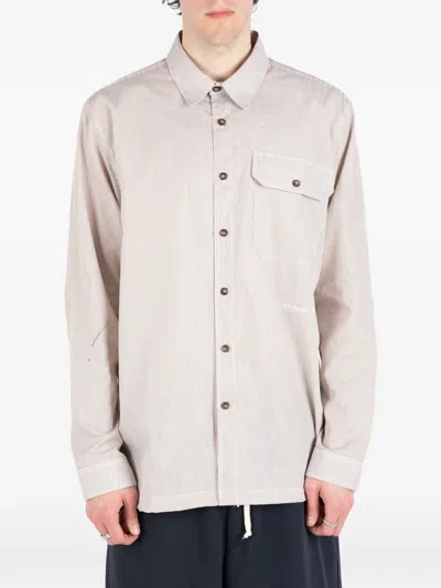 Société Anonyme Deadline Striped Patch-pocket Shirt In Neutral