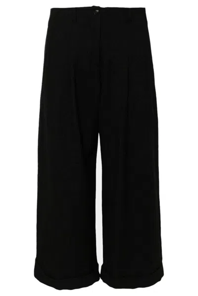 Société Anonyme Cropped Wide-leg Trousers In Black