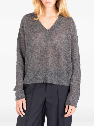 Société Anonyme Emily V-neck Sweater In Gray