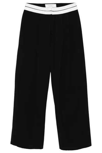 Société Anonyme Fab Belt Pleat Detailed Trousers In Black