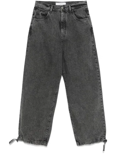 Société Anonyme Fabm Mid-rise Straight-leg Jeans In Black