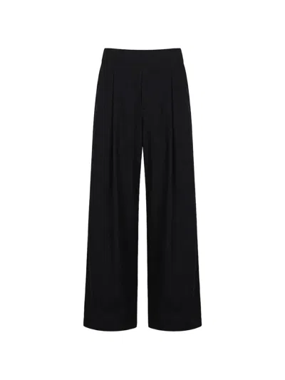Société Anonyme Kids' Gatsby Pleated Wide-leg Trousers In Black