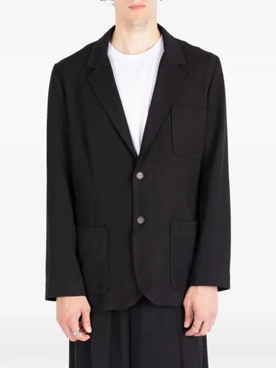 Société Anonyme Granpa Notch-lapel Cotton Blazer In Black