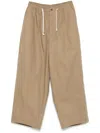 Société Anonyme Twill Tapered-leg Trousers In Brown