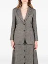 Société Anonyme Herringbone-pattern Jacket In Gray