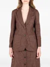 Société Anonyme Houndstooth-pattern Jacket In Brown