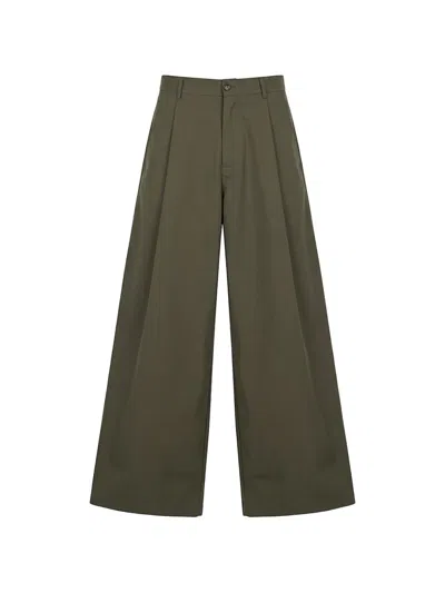 Société Anonyme Huko Pleated Wide-leg Trousers In Green