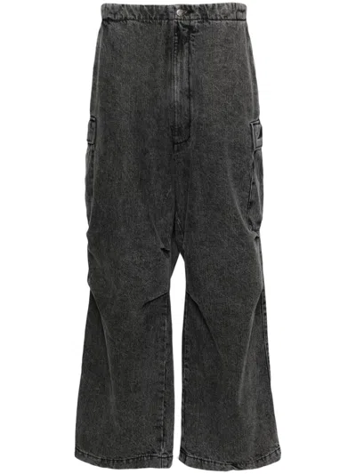 Société Anonyme Indy Mid-rise Wide-leg Jeans In Black