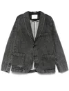 Société Anonyme Single-breasted Denim Blazer In Black