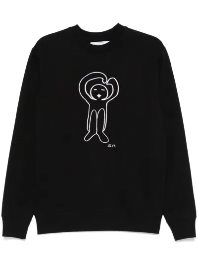 Société Anonyme Logo-print Sweatshirt In Schwarz