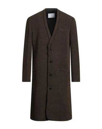 Société Anonyme Man Coat Military Green Size 38 Alpaca Wool In Gray