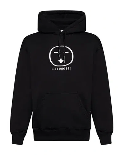 Société Anonyme Man Sweatshirt Black Size L Polyester, Cotton