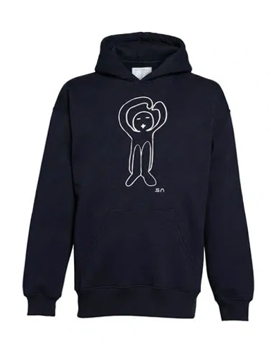 Société Anonyme Man Sweatshirt Midnight Blue Size L Polyester, Cotton
