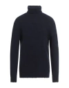 Société Anonyme Man Turtleneck Midnight Blue Size Xl Merino Wool, Cashmere, Polyamide In Black