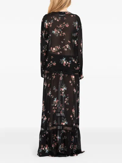 Société Anonyme New Romantic Floral Lace Maxi Dress In Black