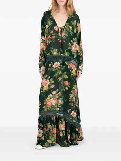 Société Anonyme New Romantic Floral Lace Maxi Dress In Multi