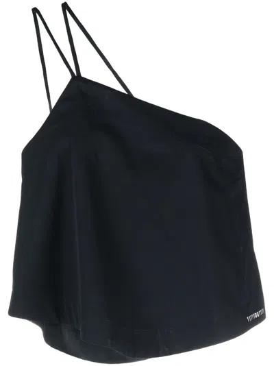 Société Anonyme One-shoulder Sleeveless Top In Blue