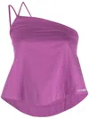 Société Anonyme One-shoulder Sleeveless Top In Purple